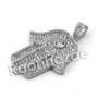 Lab diamond Micro Pave Love Hamsa Vision Pendant w/ Miami Cuban Chain BR009