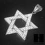 316L Stainless steel Silver 6 Point Star Pendant Miami Cuban SS034