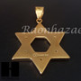 316L Stainless steel Gold 6 Point Star Pendant Miami Cuban SS034