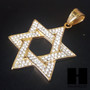 316L Stainless steel Gold 6 Point Star Pendant Miami Cuban SS034