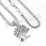 MONEY TREE SILVER PENDANT W/ 24" ROPE /18" TENNIS CHAIN NECKLACE