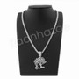 MONEY TREE SILVER PENDANT W/ 24" ROPE /18" TENNIS CHAIN NECKLACE