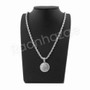 BASKETBALL PENDANT SILVER W/ 24" ROPE /18" TENNIS CHAIN NECKLACE