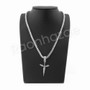ISSA KNIFE PENDANT SILVER W/ 24" ROPE /18" TENNIS CHAIN NECKLACE
