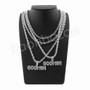 BOOMIN BUBBLE SILVER PENDANT W/ 24" ROPE /18" TENNIS CHAIN NECKLACE