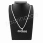 BOOMIN BUBBLE SILVER PENDANT W/ 24" ROPE /18" TENNIS CHAIN NECKLACE