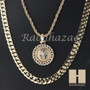 MEN KING TUT ROPE CHAIN DIAMOND CUT 30" CUBAN LINK CHAIN NECKLACE S016