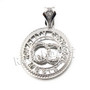 Men Hip Hop Rhodium Plated Medusa Pendant w/ 24" Miami Cuban Chain B15S