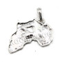 Mens Hip Hop Rhodium Plated Nugget Pendant w/ 24" Miami Cuban Chain B16S