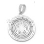 Sterling Silver .925 AAA Lab Diamond Freemason Masonic w/2.5mm Moon Cut Chain 51