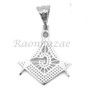 Sterling Silver .925 AAA Lab Diamond Freemason 2.5mm 20" 24" Moon Cut Chain S46