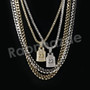 Micro Pave Number 23 Jersey Pendant w/ 18" Tennis / 30" Cuban Chain X3