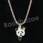 Micro Pave Iconic Cute Panda Pendant w/ 18" Tennis / 30" Cuban Chain