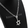 .925 Italian Sterling Silver SIX point STAR OF DAVID Pendant 5mm Figaro Necklace