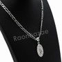 Italian .925 Sterling Silver Mother GUADALUPE Pendant 5mm Figaro Necklace S08