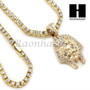 KINGTUT LION TENNIS CHAIN DIAMOND CUT 30" CUBAN LINK CHAIN NECKLACE S49