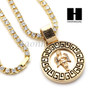 ANGEL ROUND TENNIS CHAIN DIAMOND CUT 30" CUBAN LINK CHAIN NECKLACE S044