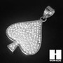 Las Vegas 316L Stainless steel Silver Spade Ace A Pendant Miami Cuban SS028