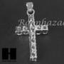 316L Stainless steel Silver 2Pac Cross Pendant Miami Cuban SS037