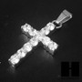 316L Stainless steel Silver 2Pac Cross Pendant Miami Cuban SS037