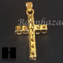 316L Stainless steel Gold 2Pac Cross Pendant Miami Cuban SS037