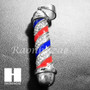 Mens 316L Stainless steel Silver Barber Shop Pole Pendant SS014
