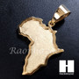 Mens 316L Stainless steel Gold Silver Africa Small map Pendant SS010