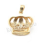 Mens Brass Bling King Crown Pendant w/ 5mm 24" 30" Cuban Chain A02