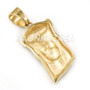 Hip Hop Iced Stainless Steel Gold / Silver Jesus Face Pendant W Cuban Chain