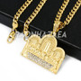 Hip Hop Iced Stainless Steel Gold/Silver Last Supper Pendant W Cuban Chain