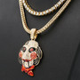 Hip Hop Tekashi69 Pendant W/ Franco & Tennis Choker Chain Set