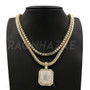 Hip Hop DOGTAG Pendant W/ Franco Chain / Tennis Choker Chain.