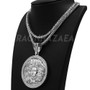 Hip Hop HUGE MEDUSA PENDANT Exclusive Pendant W/ Franco & Tennis Choker Chain Set