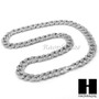 Hip Hop White Gold Plated Medusa medallion Pendant 30" Cuban Link Chain