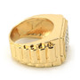 HIP HOP FASHION SOLID "CLASSIC" GOLD PLATED RING BK003G