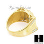 MEN RING 316L STAINLESS STEEL GOLD TONE CZ BLING RING SIZE 8-12 SR001G