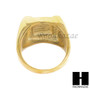 MEN RING 316L STAINLESS STEEL GOLD TONE CZ BLING RING SIZE 8-12 SR002G