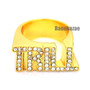 HIP HOP FASHION SOLID SWAG TRILL ENTERTAINMENT GOLD PLATED RING N007G