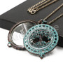 Patina Antique Vintage Design Tree of Life 5X Magnifying Glass Locket Pendant Necklace