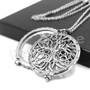 Antique Chain Tree of Life Magnifying Glass Locket Pendant Necklace