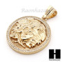 Hip Hop 14k Gold Plated Medusa Medallion Pendant 30" Cuban Link Chain 1