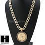 Hip Hop 14k Gold Plated Medusa Medallion Pendant 30" Cuban Link Chain 2