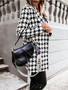 Women's Lapel Double Breasted Plaid Regular Blazer Outerwear/Free Shipping