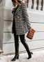 Women's Lapel Double Breasted Plaid Regular Blazer Outerwear/Free Shipping