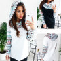 Spring Autumn Womens Bohemian Print Hooded Sweatshirt Long Sleeve Hoodie Pullovers/Free Shipping