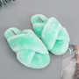 Women's Fashion Cross Band Soft Faux Fur House Indoor or Outdoor Slippers/Free Shipping