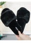 Women's Fashion Cross Band Soft Faux Fur House Indoor or Outdoor Slippers/Free Shipping