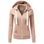 Women Long Sleeve Patchwork Solid Color Hooded Zipper Sport Coat/Free Shipping