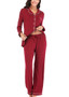 Long Sleeve Pajamas Set Womens Button Down Nightwear with Pocket/Free Shipping