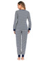 Pajamas Set Long Sleeve Sleepwear Stripe Printed Nightwear with Pocket/Free Shipping